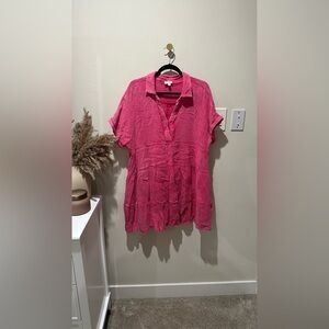 Umgee Pink Babydoll Dress sz L